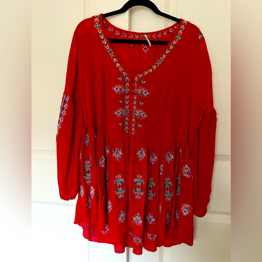 Free People Red Tunic Dress or Top